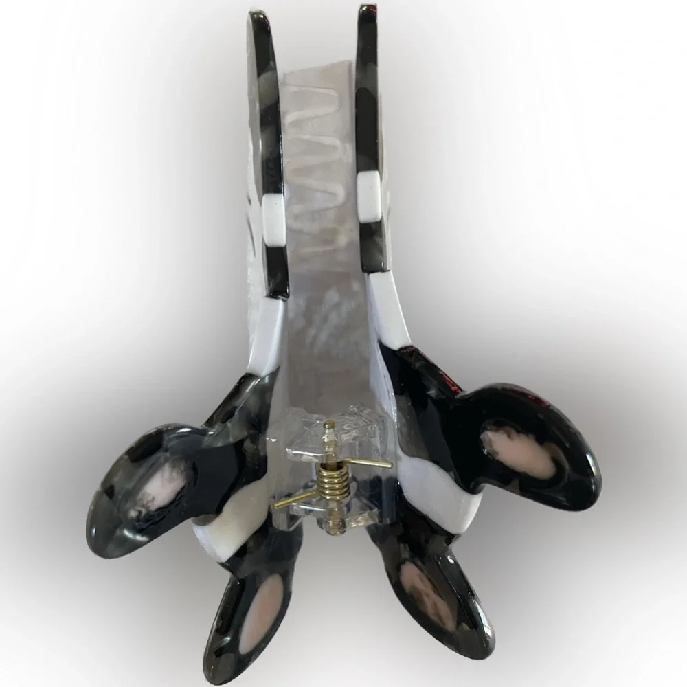 French bull dog hair clip, small claw clips acetate, hair clip.